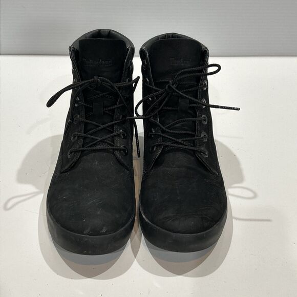 Timberland Women 8.5 Dausette A1KLO Black Nubuck Leather High Top Sneakers - Picture 6 of 13